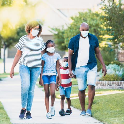 A photo of an African American family.