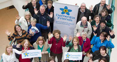 A group of volunteers trained as "dementia friends".