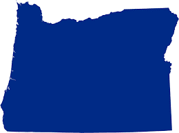 A map of Oregon.