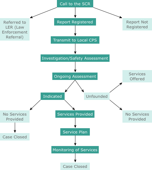 A chart of the New York State Child Protective Services System.