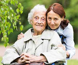 Photo: Daughter Providing Care for her Aging Mother