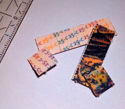 Blotter papers containing 1200 µg of the hallucinogen 25C-NBOMe each.