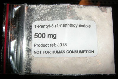 Half a gram of JWH-018, often added to K2.