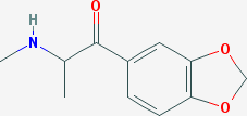 The chemical structure of methylone.