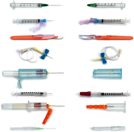 Photos: Examples of Sharps and Safety Features Photos: Examples of Sharps and Safety Features