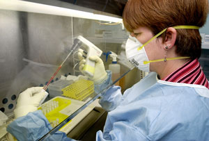 Lab Worker Testing for SARS Lab Worker Testing for SARS