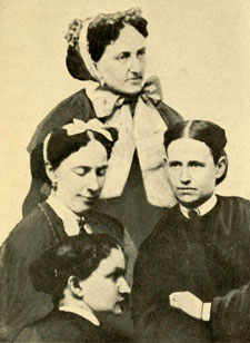 An 1863 photograph of 4 nurses at the Armory Square Hospital.