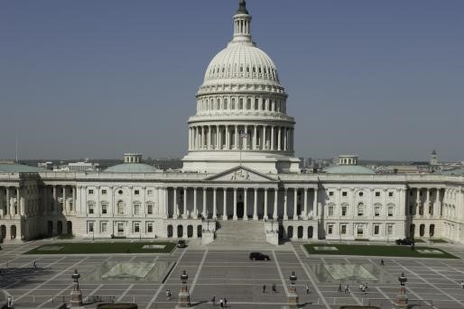 The exterior of the U.S. Capitol.