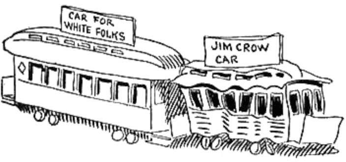 Graphic: 1904 Caricature of "White" and "Jim Crow" Rail Cars 