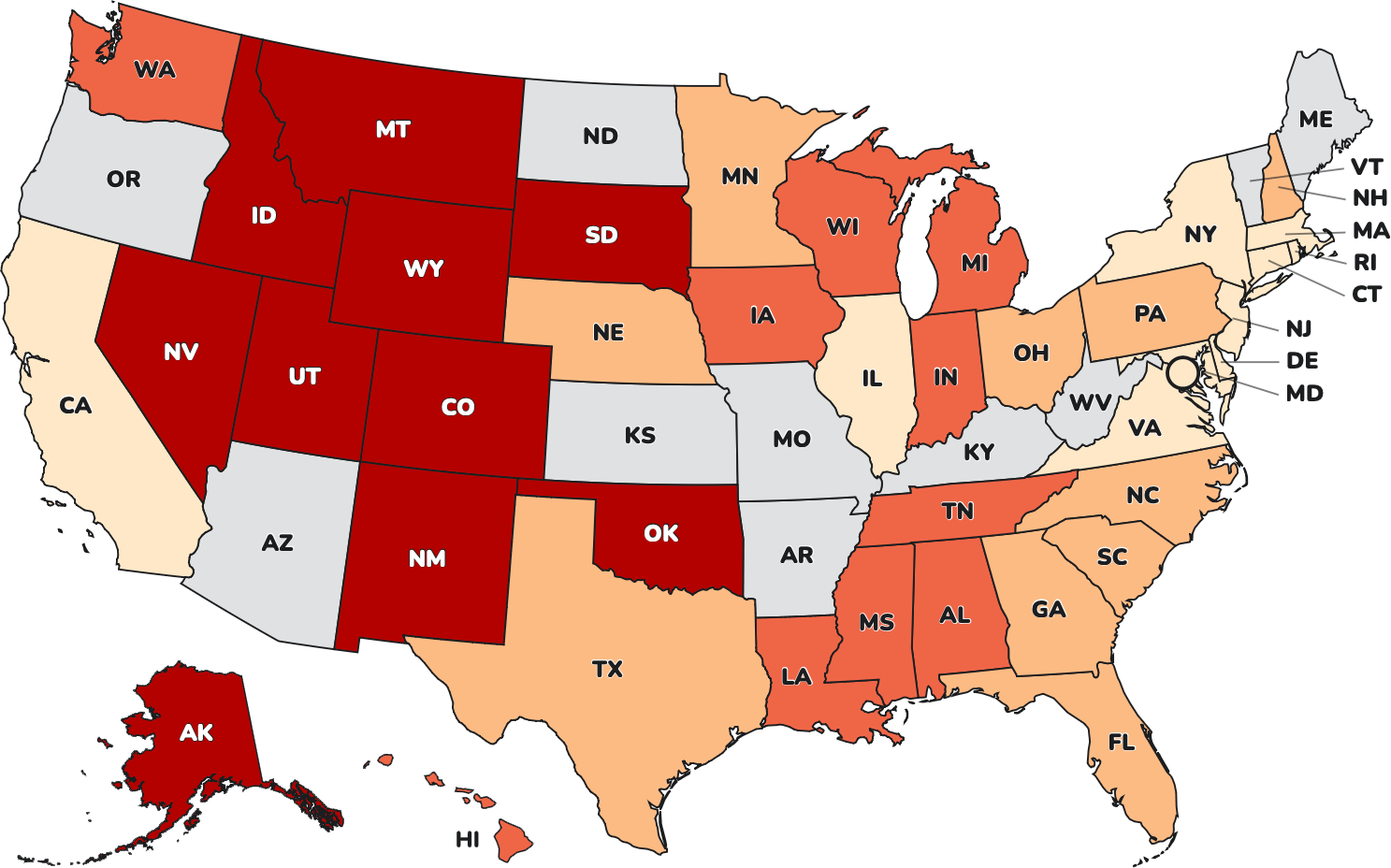 Map: Suicide Rates by State 2023