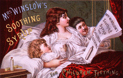 Soothing Syrup Ad from 1886 Calendar