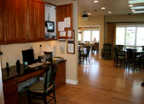 Residential-looking Nurses Station Residential-looking, smaller-scaled nurses’ station.