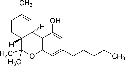 THC Chemical Structure Diagram